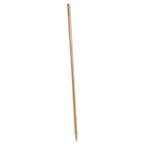 Metal Tip Threaded Hardwood Broom Handle, 1 1/8 dia x 60, Natural | by Plexsupply