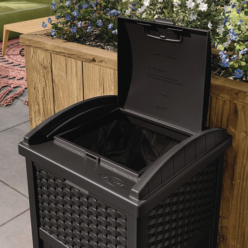 30 Gallon Trash Hideaway, Plastic, Black