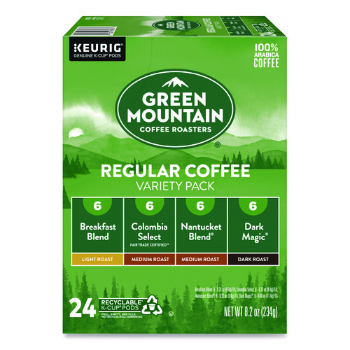 Regular Variety Pack Coffee K-Cups, Assorted Flavors, 24/Box