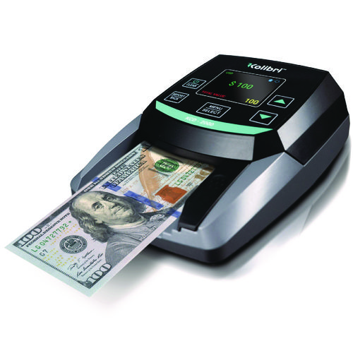 KCD-2000 Counterfeit Detector, IR Detector; Magnetic Strip Detection; UV Light, U.S. Currency, 5 x 6 x 5, Black/Gray