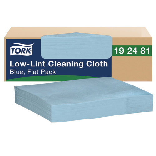 Low-Lint Cleaning Cloth, 1-Ply, 12 x 12, Blue, 250 Sheets/Carton