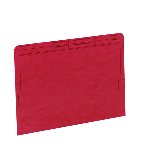 Patient File Pocket, Letter Size, Red, 50/Box