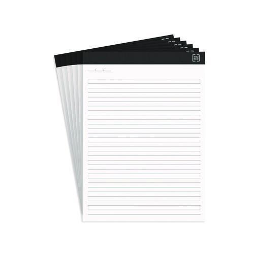 Notepads, Narrow Rule, 50 White 8.5 x 11.75 Sheets, 6/Pack