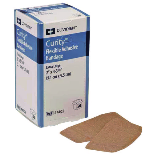 Flexible Fabric Adhesive Bandages, Strip, 2 x 3, 50/Box