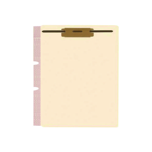 Card Stock Classification Folder Divider, 2 Fasteners, Letter Size, Manila, 100/Box