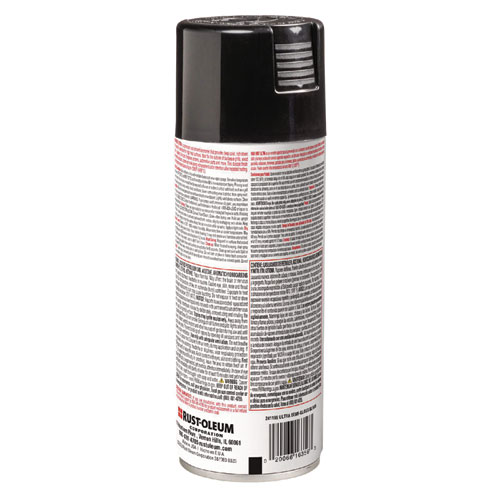 High Heat Enamel Spray Paint, Semi-Gloss Black, 12 oz Aerosol Can, 6/Carton
