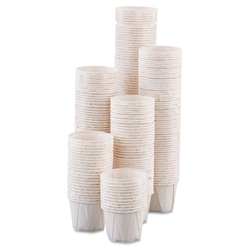 Image of Solo® Paper Portion Cups, 1 Oz, White, 250/Bag, 20 Bags/Carton