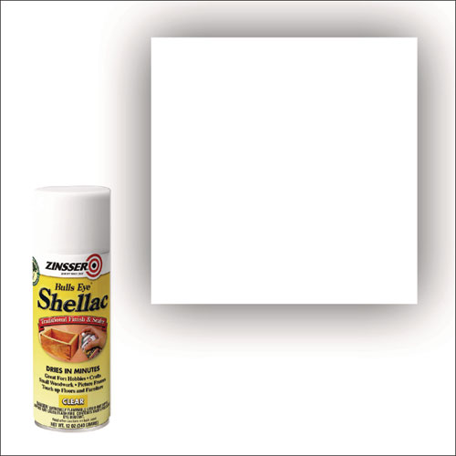 Clear Bulls Eye Shellac Spray, Gloss Clear, 12 oz Aerosol Can, 6/Carton