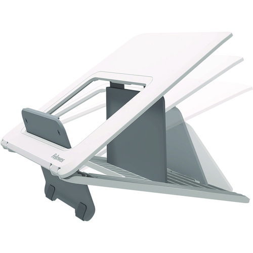 Breyta Laptop Stand, 9.25" x 10.55" x 0.55" to 8", White, Supports Up to 8.8 lbs