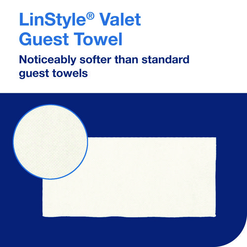 LinStyle Valet Guest Towel, 1-Ply, 11.5 x 17, White, 100/Pack, 5 Packs/Carton