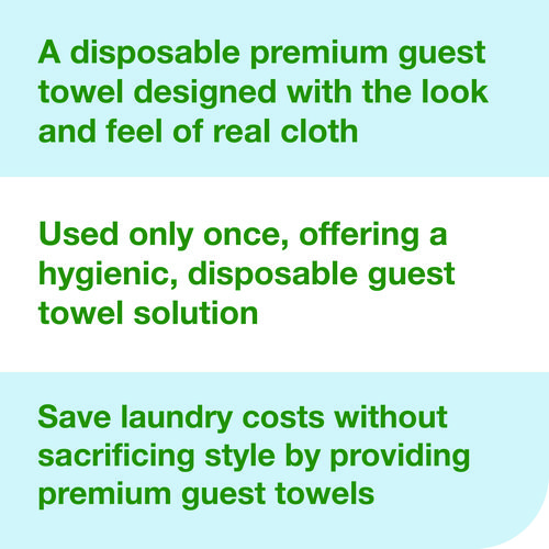 LinStyle Valet Guest Towel, 1-Ply, 11.5 x 17, White, 100/Pack, 5 Packs/Carton