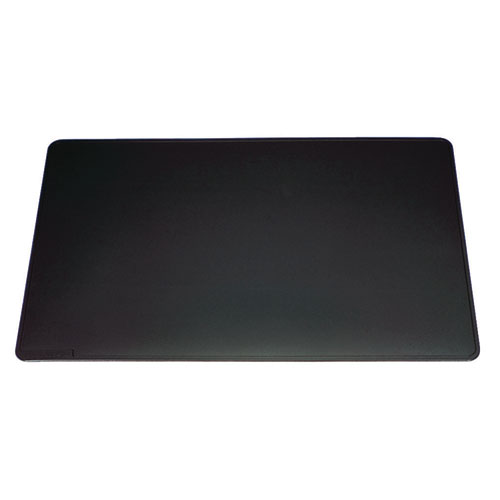 Anti-Slip Contoured Edge PVC Desk Pad, 20.5 x 25.5, Black