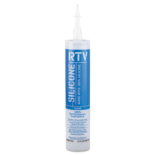 White Lightning™ Contractor-Grade Silicone Sealant, 10oz, Clear