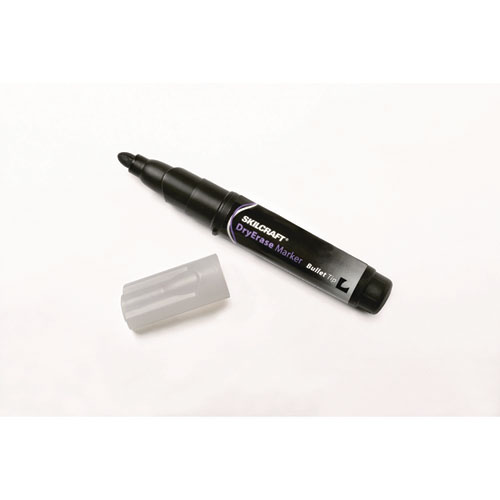 7520015105655, SKILCRAFT Dry Erase Marker, Broad Bullet Tip, Black, Dozen
