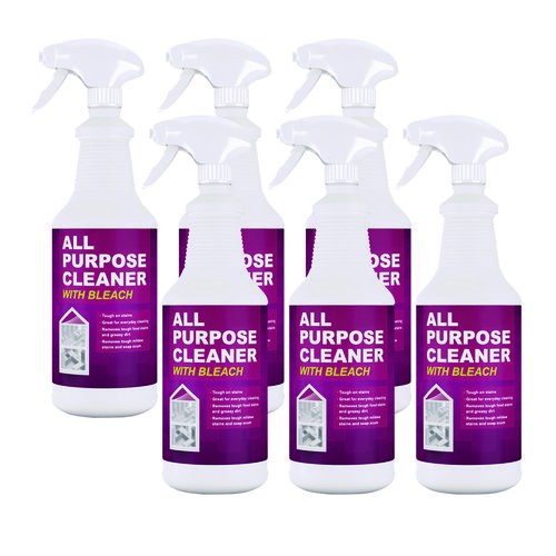 All Purpose Cleaner with Bleach, 32 oz Bottle, 6/Carton