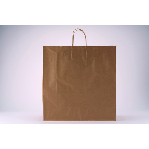 Kraft Paper Bags, Natural Twisted-Paper Handles, 18" x 7" x 18.5", Brown Kraft, 200/Bundle