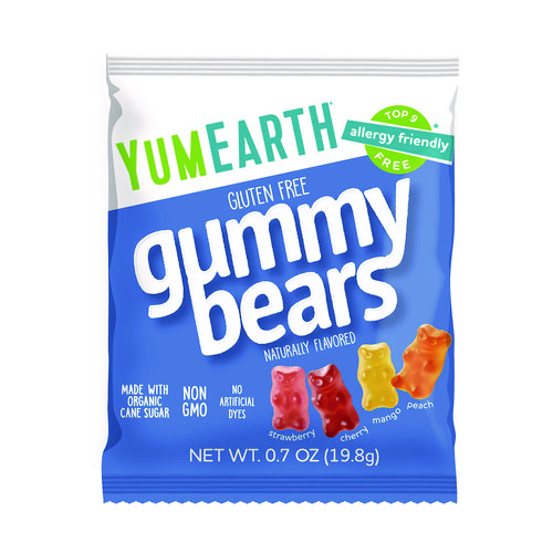 Gummy Bears, Assorted Flavors, 0.7oz Bag, 35/Carton