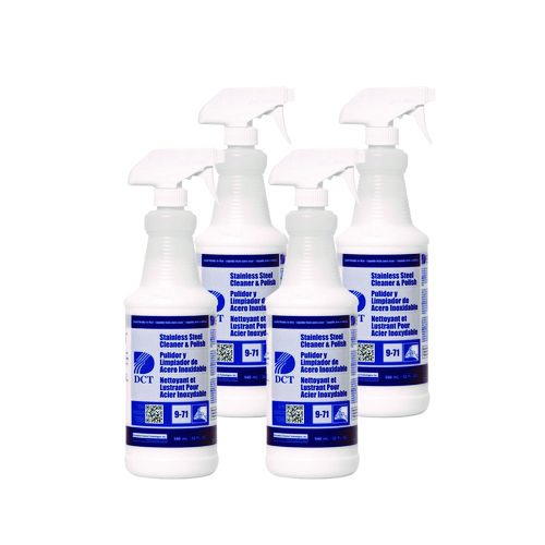 Stainless Steel Cleaner and Polish RLQ, 32 oz Spray Bottle, 4/Carton