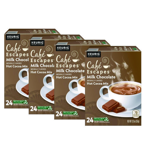 Cafe Escapes Milk Chocolate Hot Cocoa K-Cups, 96/Carton