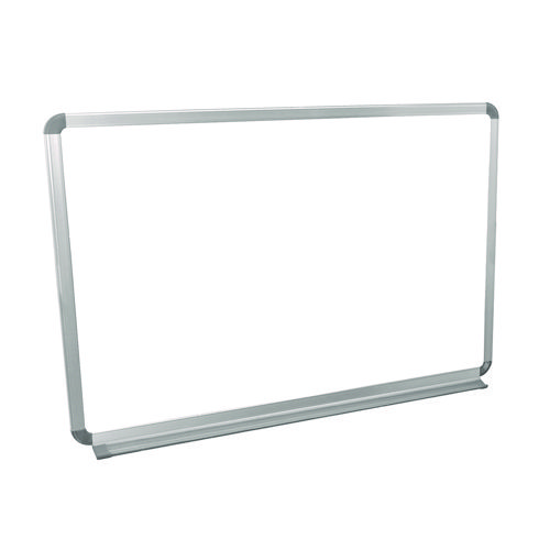 Wall-Mounted Magnetic Whiteboard, 36" x 24", White Surface, Silver Aluminum Frame