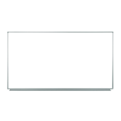 Wall-Mounted Magnetic Whiteboard, 72" x 40", White Surface, Silver Aluminum Frame