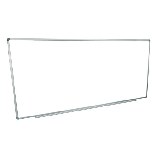 Wall-Mounted Magnetic Whiteboard, 96" x 40", White Surface, Silver Aluminum Frame