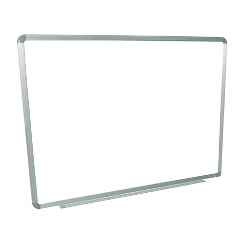 Wall-Mounted Magnetic Whiteboard, 48" x 36", White Surface, Silver Aluminum Frame