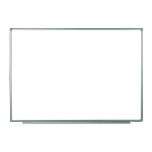 Wall-Mounted Magnetic Whiteboard, 48" x 36", White Surface, Silver Aluminum Frame