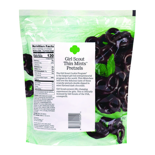 Thin Mints Pretzels, Mint Chocolate, 20 oz Bag