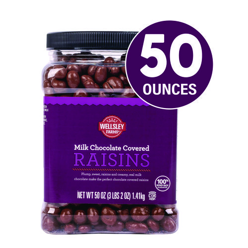 Milk Chocolate Covered Raisins, 50 oz Jar