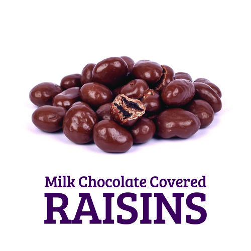 Milk Chocolate Covered Raisins, 50 oz Jar