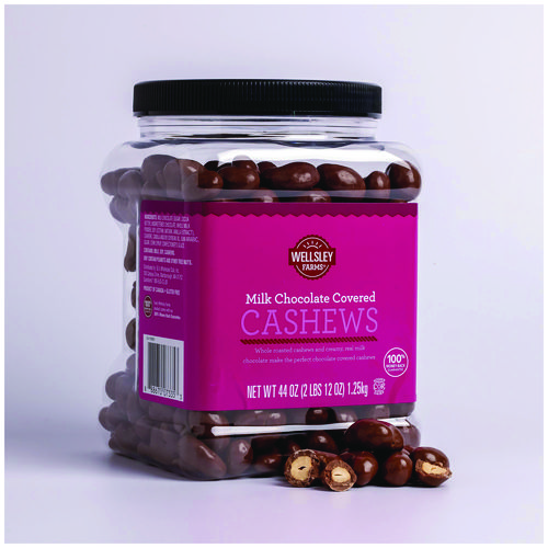 Milk Chocolate Covered Cashews, 44 oz Jar