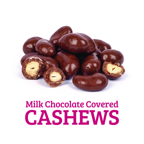 Milk Chocolate Covered Cashews, 44 oz Jar