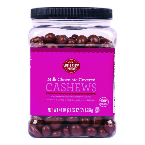 Milk Chocolate Covered Cashews, 44 oz Jar