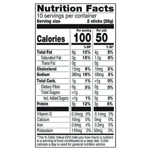 Original Flavor Mini Snack Sticks, Beef, 0.5 oz Individually Wrapped, 20/Carton