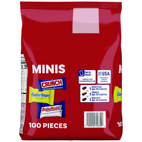 Assorted Party Candy Pack Mini, Chocolate, 35.7 oz Bag, 100 Pieces