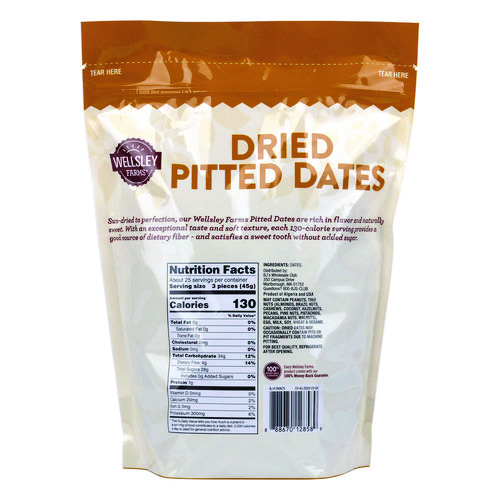 Dried Pitted Dates, 40 oz Bag