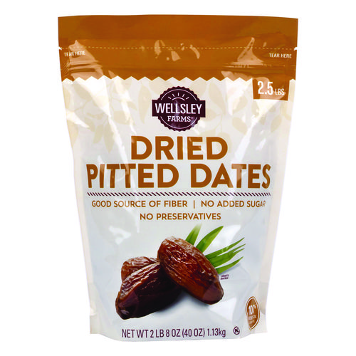 Dried Pitted Dates, 40 oz Bag