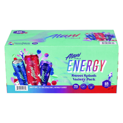 Energy Sweet Splash Variety Pack, Assorted Flavors, 12 oz Can, 18/Carton