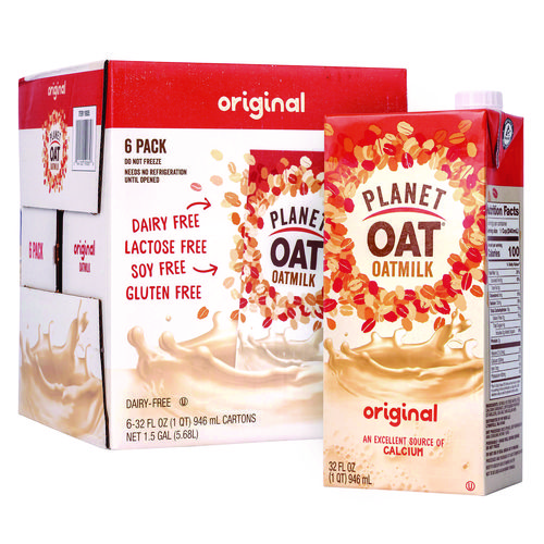 Original Oat Milk Cartons, 32 oz Carton, 6/Carton