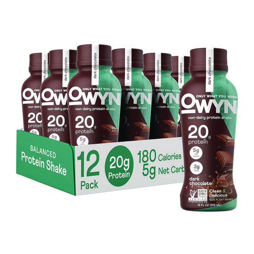 20 g Protein Drink, Chocolate, 12 oz Bottle, 12/Carton