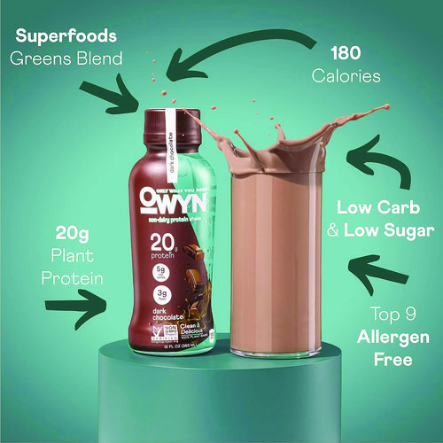 20 g Protein Drink, Chocolate, 12 oz Bottle, 12/Carton