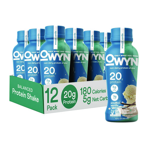 20 g Protein Drink, Vanilla, 12 oz Bottle, 12/Carton