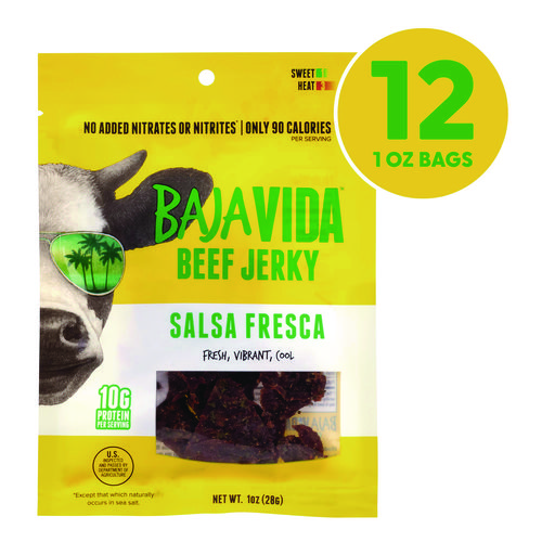 Beef Jerky Salsa Fresca Snack Pack, Salsa Fresca, 1 oz Packet, 12/Carton