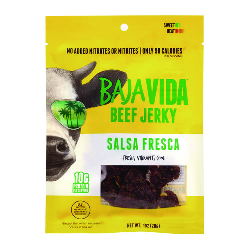 Beef Jerky Salsa Fresca Snack Pack, Salsa Fresca, 1 oz Packet, 12/Carton