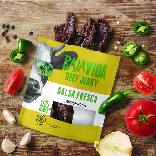 Beef Jerky Salsa Fresca Snack Pack, Salsa Fresca, 1 oz Packet, 12/Carton