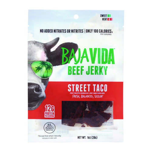 Beef Jerky Street Taco Snack Pack, Street Taco, 1 oz Packet, 12/Carton