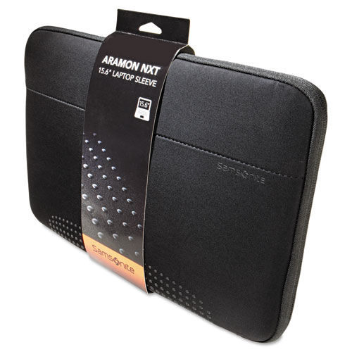 15.6" Aramon Laptop Sleeve, Neoprene, 15-3/4 x 1 x 10-1/2, Black