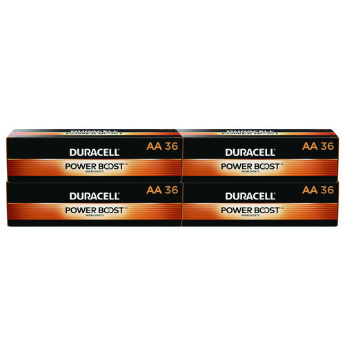 Power Boost CopperTop Alkaline AA Batteries, 36/Pack, 4 Packs/Carton