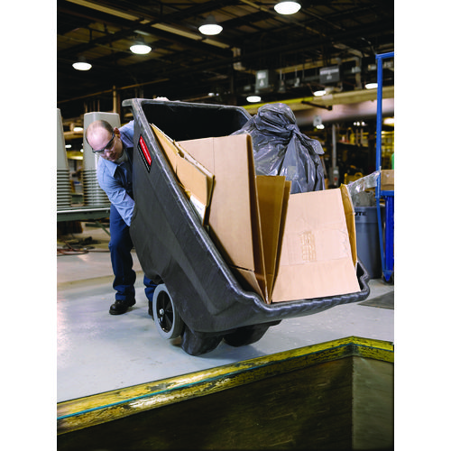 1 cu yd Structural Foam Tilt Truck, Heavy Duty, 2,100 lb Capacity, Black